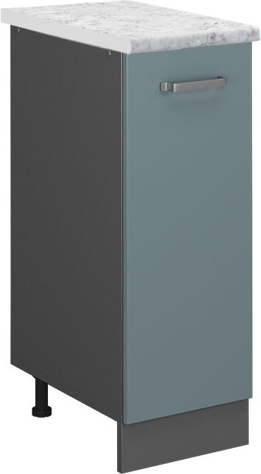 Vicco - Apothekerschrank R-Line, Blau-Grau, 30 cm ap Marmor