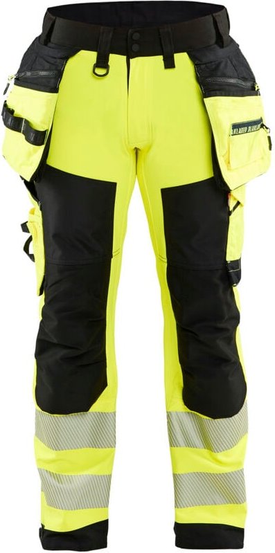 Hochsichtbarer Softshell-Arbeitshose Klasse 2 1820 - Gelb/Schwarz S - FR(40) - SE(C46) - Lang