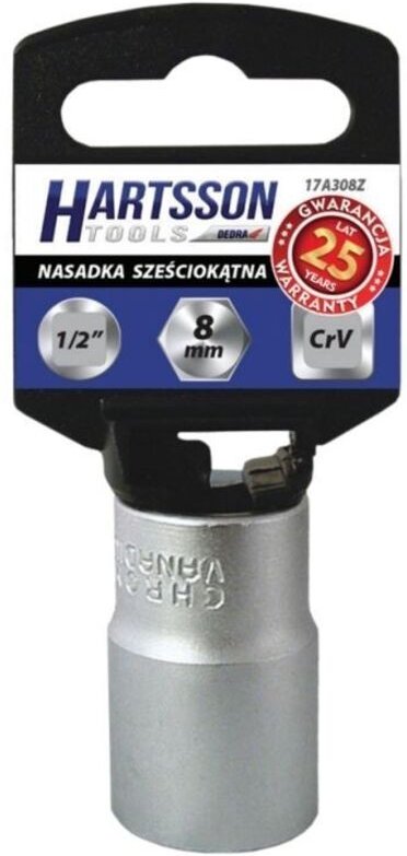 Thumbnail - DEDRA 1/2" 9 mm 6-Kant-Steckschlüssel - massiver CrV-Stahl mit Etikett