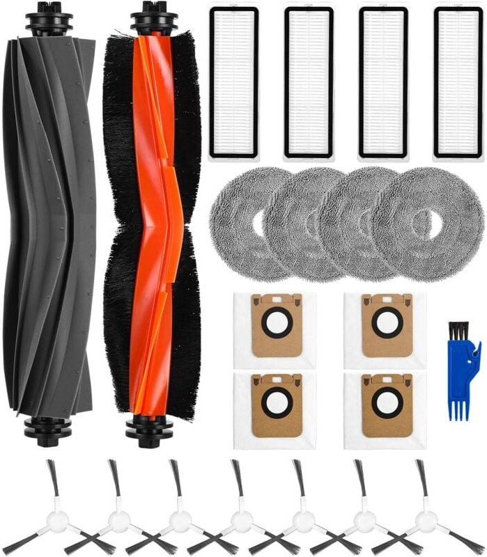 Zubehörset für Dreame L10s Ultra/L10 Ultra Staubsauger, Ersatzteile für Dreame, 2 Hauptbürsten, 8 Seitenbürsten, 4 HEPA-...
