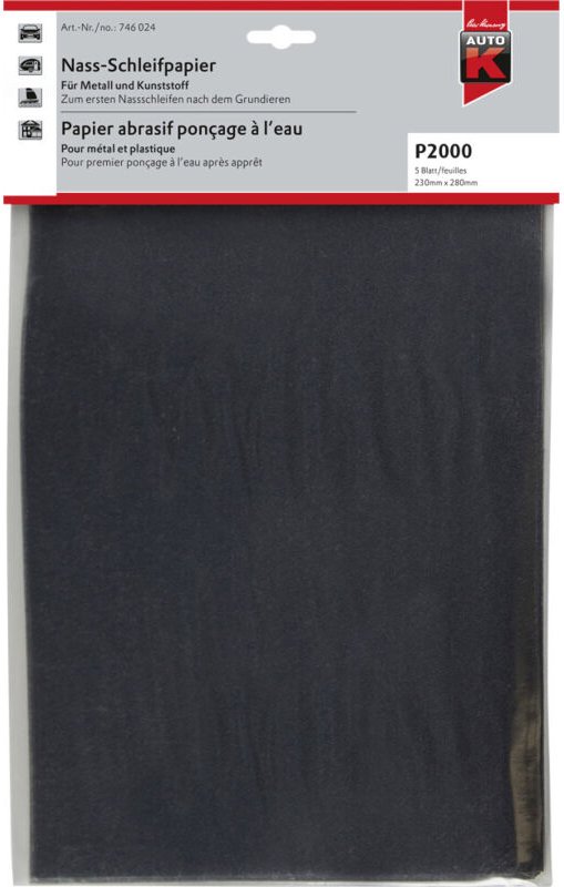 Nass-Schleifpapaier P2000 230 x 280 mm Schmirgelpapier - Auto-k