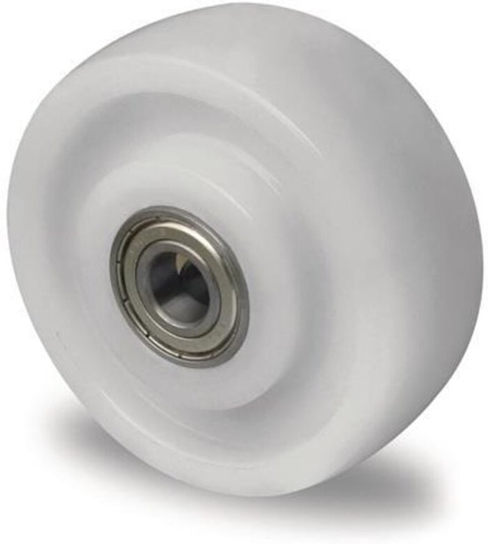 Ersatzrad Rad-Ø 125 mm Tragfähigkeit 700 kg Polyamid weiß Achs-Ø 10 mm Nabenlänge 45/47 mm