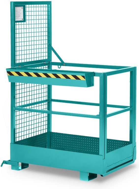 RR Industrietechnik Arbeitskorb Typ RAK-SLIM 800x800x1910mm RAL5018 Türkisblau