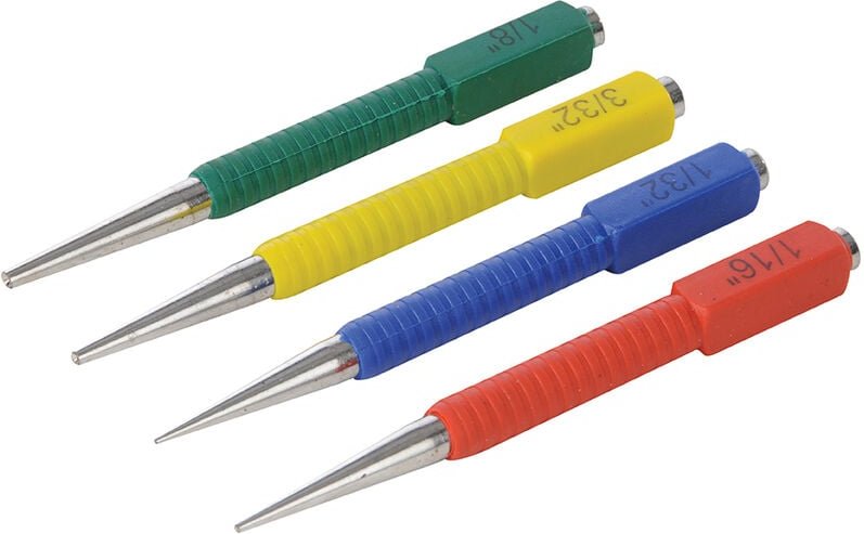 Durchschläge 1/32' 1/16' 3/32' 1/8' Zoll Set 4-tlg.