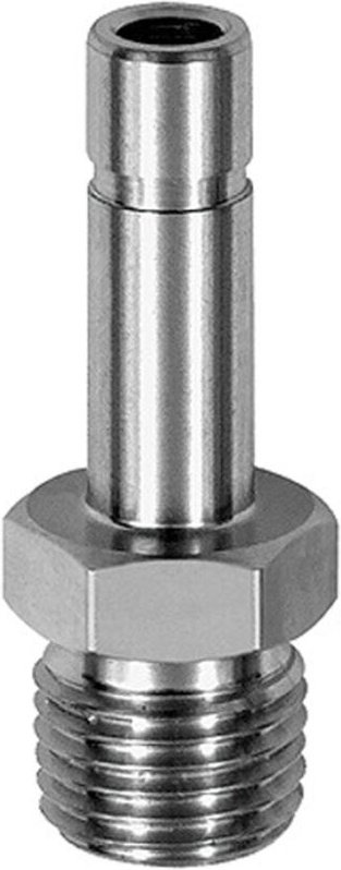 Gewinde-Stecknippel, r 1/2 a. , Stecknippel 16 mm, es 1.4404 - Riegler