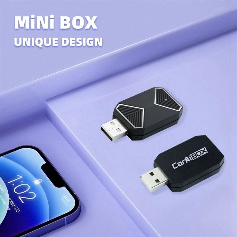 CarAiBox 2in1Plug und Spielen Drahtlose CarPlay Adapter Android Auto Dongle Box für Auto Radio