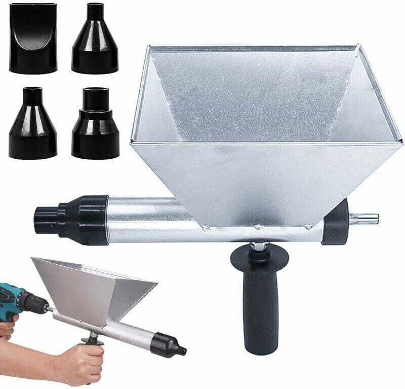 Tragbare elektrische Fugenpistole mit 4 Düsen, Zementpistole aus Edelstahl, ohne elektrische Bohrmaschine, Fugenmaschine...
