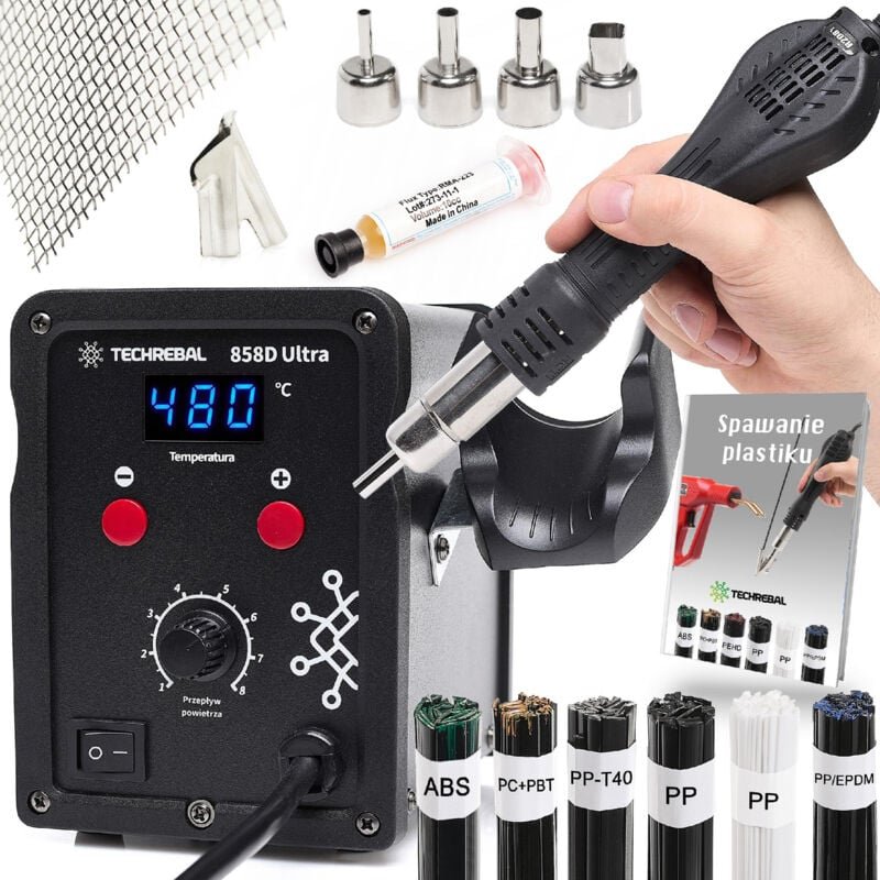 Thumbnail - Techrebal 858D ULTRA 750W Kunststoffschweißgerät
