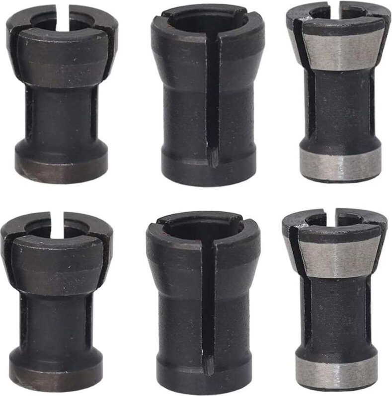 6 Stück HSS-Spannfutterkopf-Fräser-Spannzangenkopf-Adapter-Konverter für Bohrer, Graviermaschine für Trimmer, elektrisch...