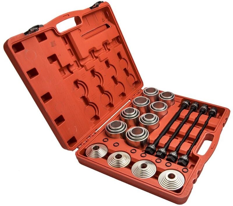 Silentlager Abzieher Werkzeug Buchsen Druckhülsen Set Montage Demontage 28-tlg Zughülsen Druckhülsen Werkzeug Satz Silen...
