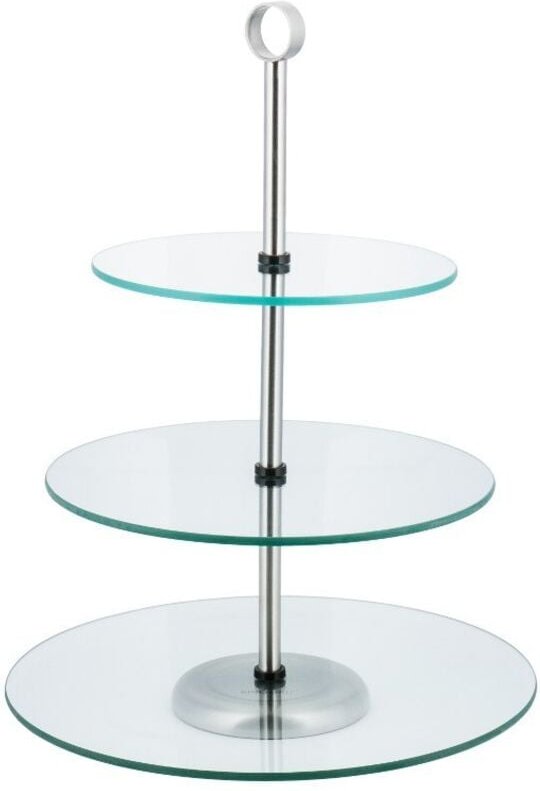 Kinghoff 3-Stöckiger Glasteller Für Obst Und Kuchen Kh-4016