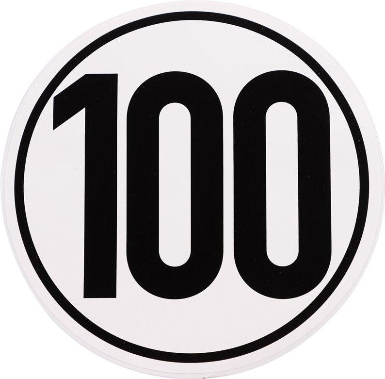 Geschwindigkeitsaufkleber 100 km/h d= 200mm