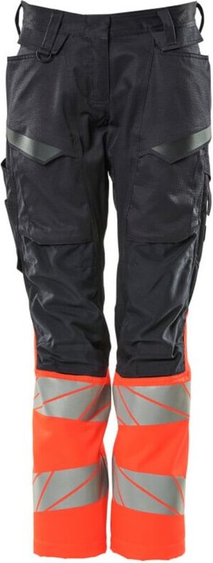 Mascot - Hose mit Knietaschen 19678-236-10222 Gr. 82C46 schwarzblau/hi-vis rot