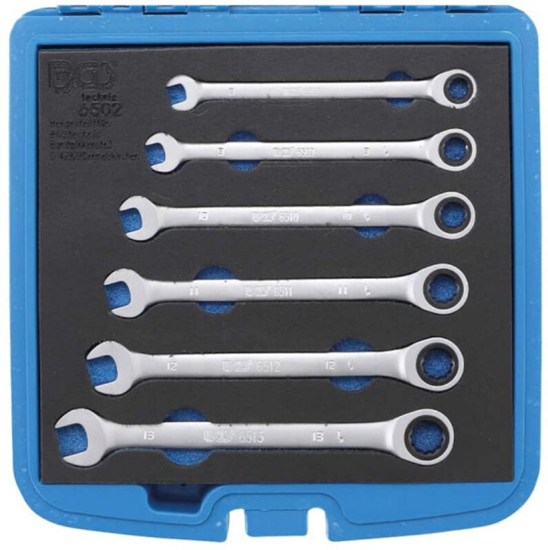 Ratschenring-Maulschlüssel-Satz sw 8 - 13 mm 6-tlg.