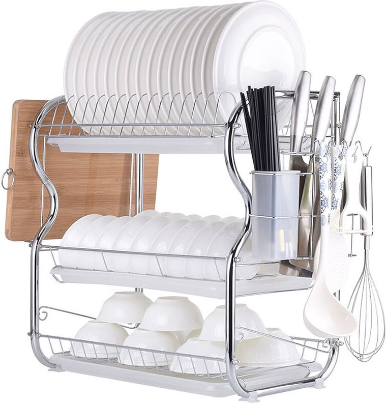 Edelstahl Abtropfregal Abtropfkorb Abtropfgestell Geschirrtrockner Halterung