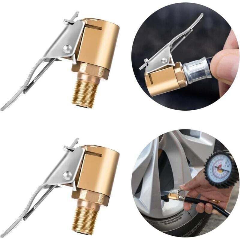 Thumbnail - Ulisem Luftfutter mit Clip-Adapter, 2 Sets Reifenfüller mit Widerhakenanschluss für Schlauchreparatur, 1/4 Zoll Open Flo...