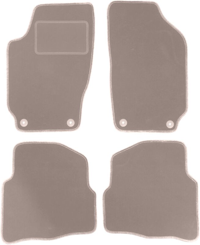 Beige Veloursmatten für: Skoda Fabia I Schrägheck, Limousine, Kombi (1999-2007)