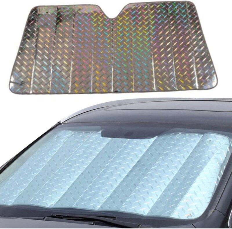 Faltbarer Sonnenschutz für die Windschutzscheibe, Reflektierender Auto-Sonnenschirm für die Windschutzscheibe, 5-lagiges...