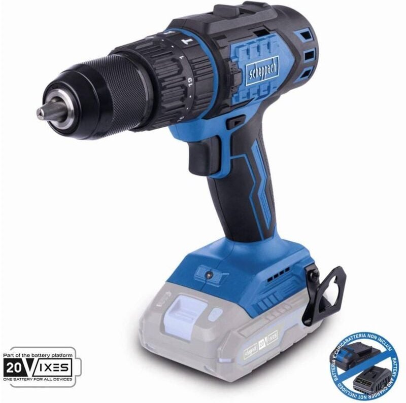 Schlagbohrschrauber burstenloser 20V ohne Akku ixes Scheppach bc-cd60-x