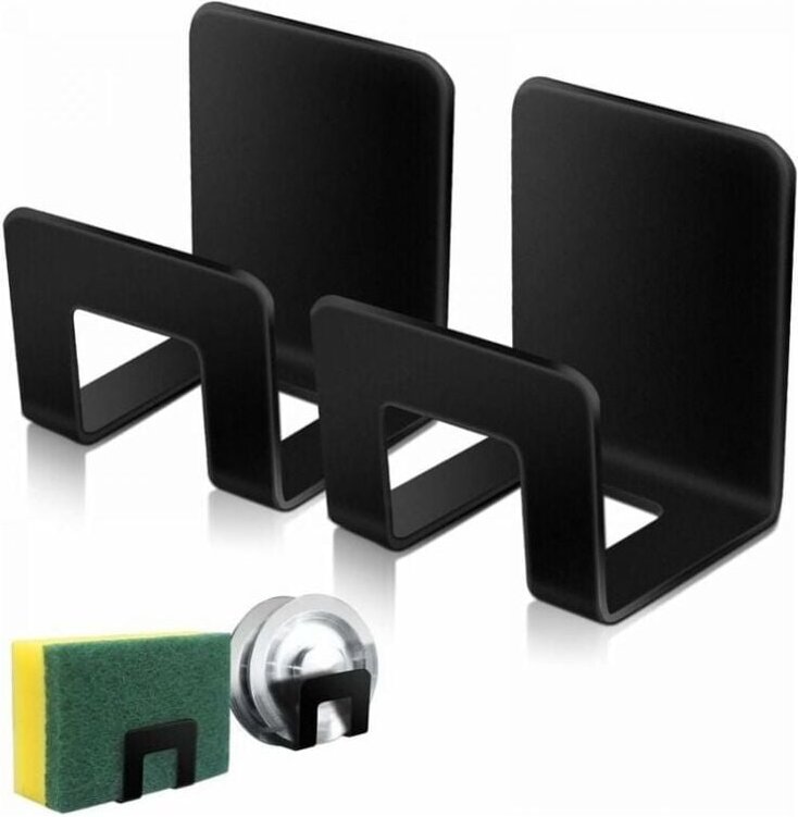 Thumbnail - 2er-Set Schwammhalter für die Küchenspüle, hochwertiger wasserdichter Schwammhalter aus SUS304-Edelstahl für die Spüle –...