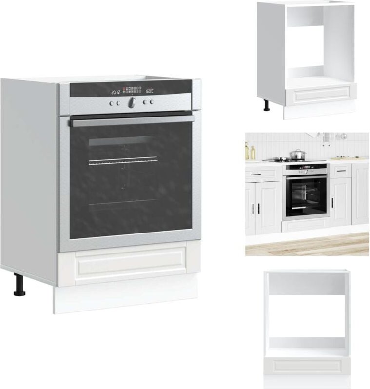 Herdumbauschrank Porto Weiß Holzwerkstoff - Herdumbauschrank - Herdumbauschränke - Backofenschrank - Küchenofenschrank
