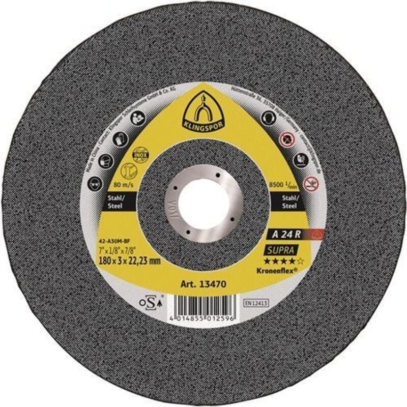 Klingspor - 13466 Trennscheibe a 24 r Supra D115x2,5mm gekröpft Stahl Bohrung 22,2