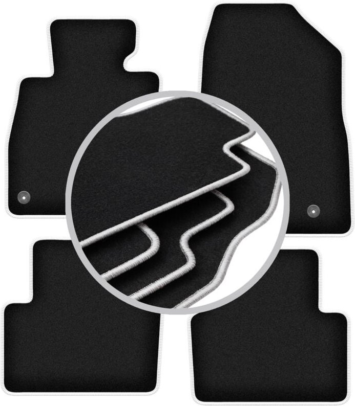 CARLUX-SILVER Autofußmatten für: Mazda 3 III (BM) Fließheck, Limousine (2013-)