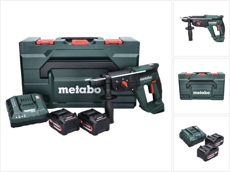 Metabo - kh 18 ltx 24 Akku Kombihammer 18 v 2,1 j sds plus + 2x Akku 4,0 Ah + Ladegerät + x ( 601712510 )