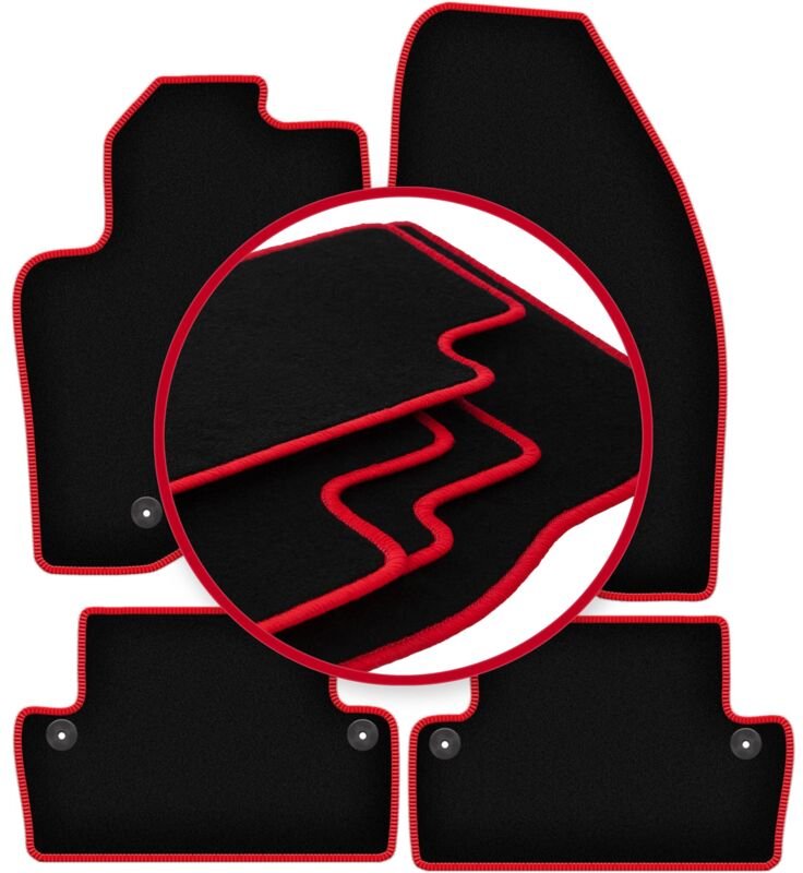 CARLUX-RED Auto-Fußmatten für: Volvo S60 I Liftback (2000-2009)