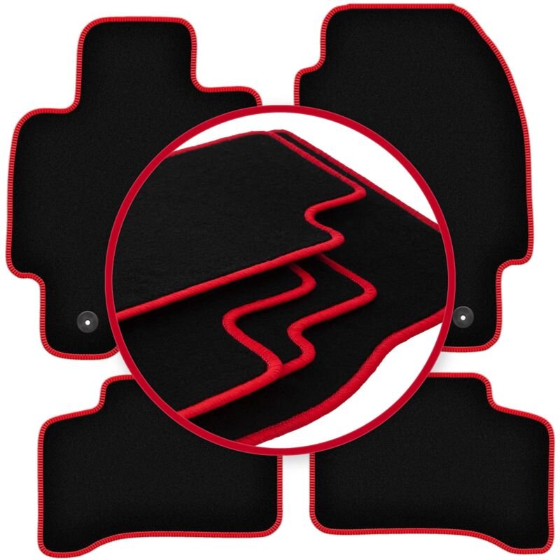 CARLUX-RED Autofußmatten für: Jaguar X-Type Kombi, Limousine (2001-2009)