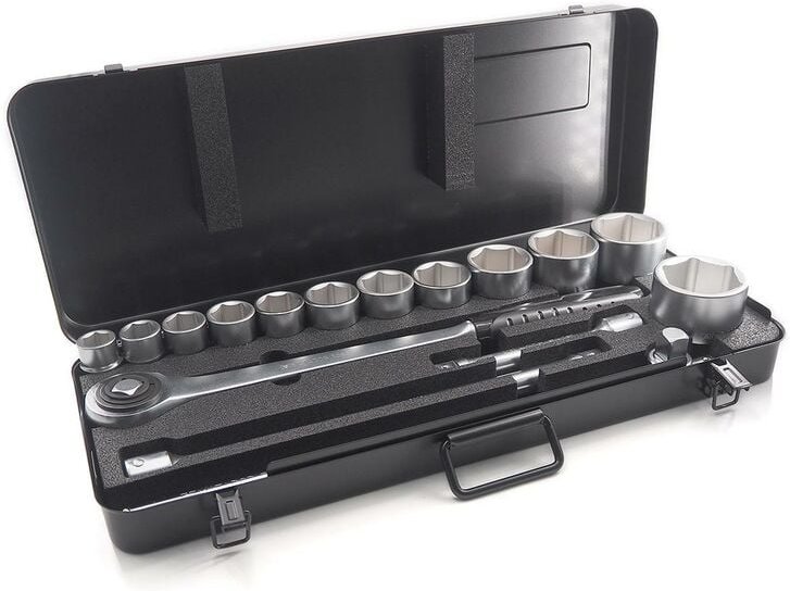 Steckschlüssel-Satz, 6-kt., 16-tlg., 3/4: 22-60 m