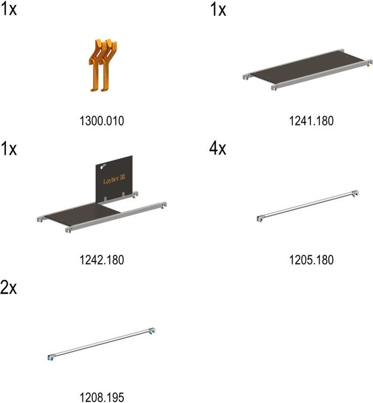 Layher Nachrüstset P2 für Gerüst Uni Kompakt 1405.003
