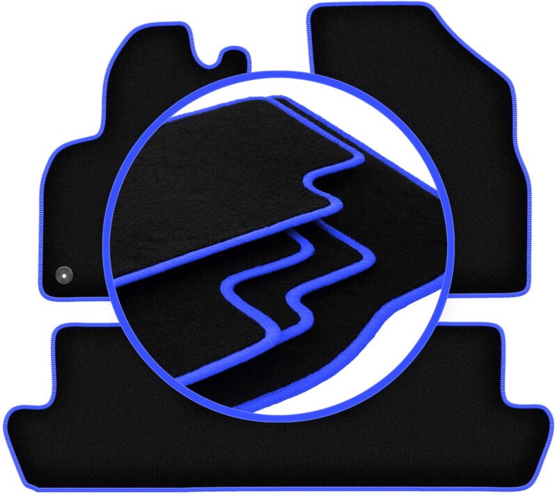 CARLUX-BLUE Auto-Fußmatten für: Peugeot 5008 I Crossover (2009-2017)