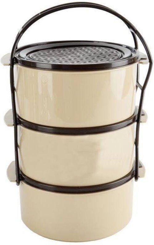 3-stöckige Lunchdose aus Kunststoff 3x1,5 l