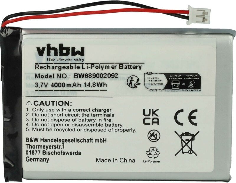 Vhbw - Akku für diverse Geräte (4000mAh, 3,7V, Li-Polymer) 1x Zellen