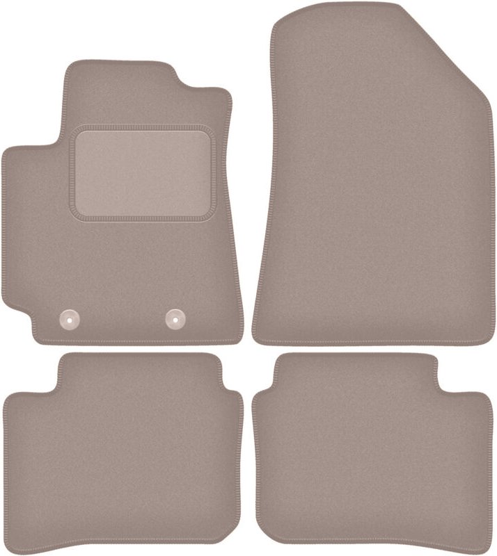 Beige Veloursmatten für: Hyundai i10 III Fließheck (2019-)