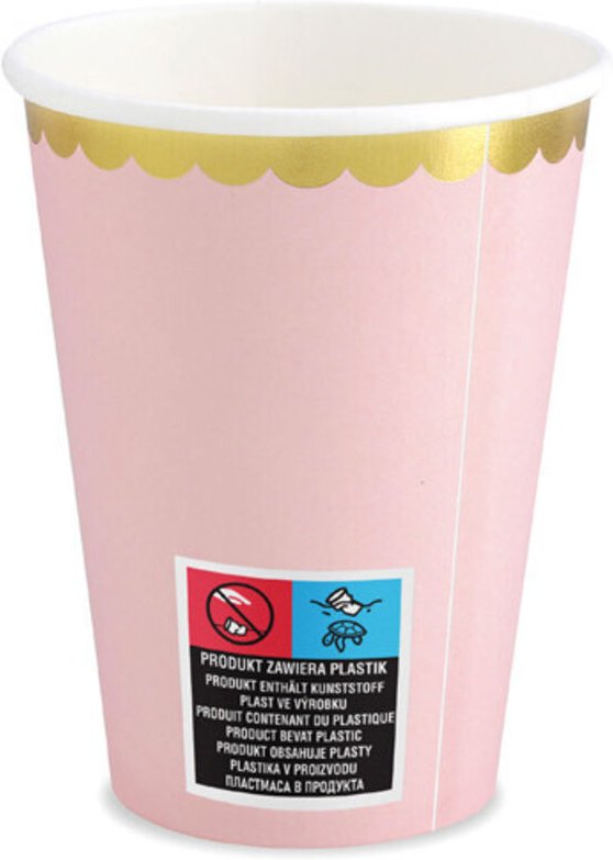 Becher, hellrosa, 220ml (1 Packung / 6 Stk.)