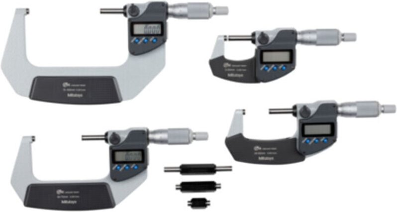 Mitutoyo - Digitale Bügelmessschraube IP65 im Satz 0-100mm (4 Stk.)