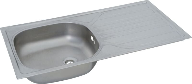 respekta Einbauspüle Edelstahl 86,0 x 43,5 cm Spüle Spülbecken Edelstahlspüle