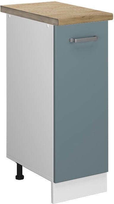 Vicco - Apothekerschrank R-Line, Blau-Grau, 30 cm , ap Eiche