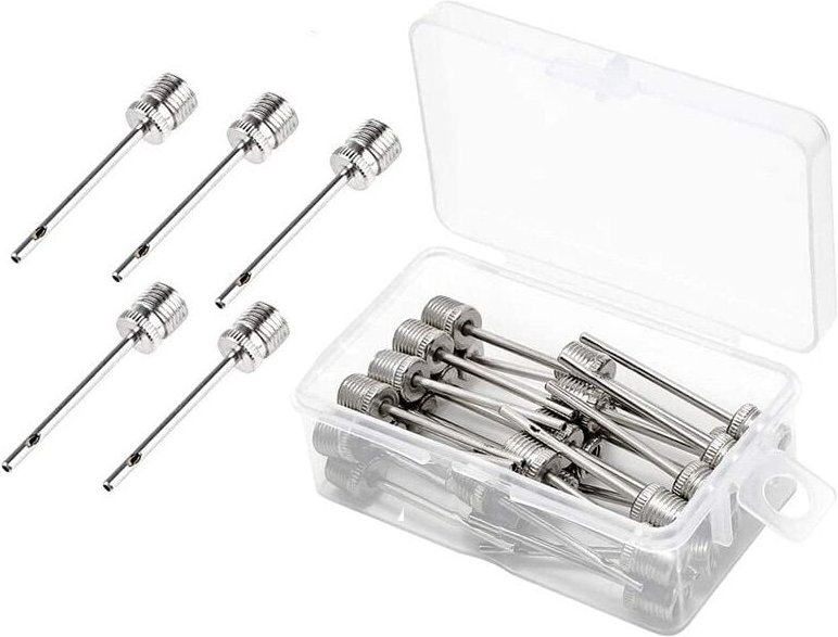 30 Stück Edelstahl-Ballpumpennadeln, Inflatornadeln, Ballnadeln für Fußball, Basketball