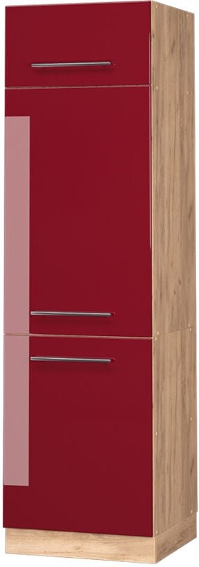 Kühlumbauschrank Fame-Line, Bordeaux Hochglanz, 60 cm, Vicco