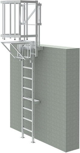 Ortsfeste Steigleitern mit Sperrklappe - Steighöhe 3.10m bis 3.60m - CS36-CVAP