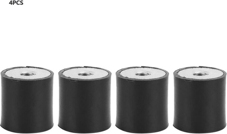 Ej.Life 4 Stück ungiftiger Gummi-Spulenisolator, Stoßdämpfer, Antivibration (DD20 x 20 M6)