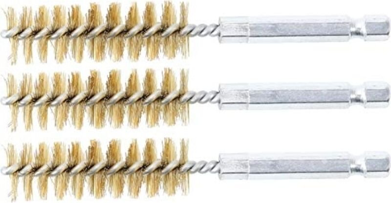Bgs Technic - Messingbürste 15 mm Antrieb Außensechskant 6,3 mm (1/4') 3-tlg.
