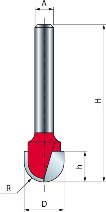 Freud - Bohrer mit abgerundetem Ende Ø12 H9/46 Q8 Z2 - F03FR01594 -18-10808P
