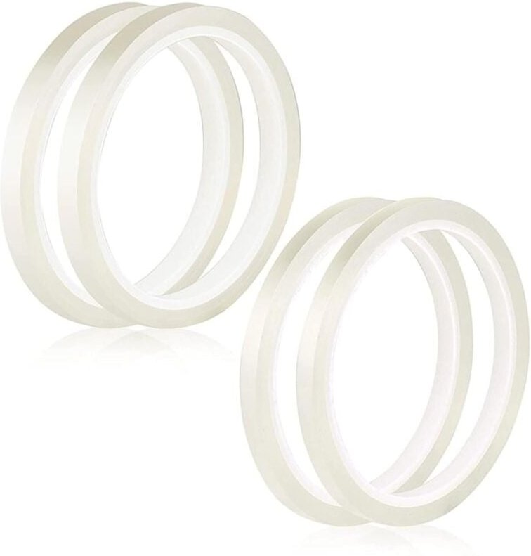 Hitzebeständiges Klebeband für Sublimation – 4 Stücke, 33m lang, 1 cm breit, hochtemperaturbeständig, ideal für Sublimat...