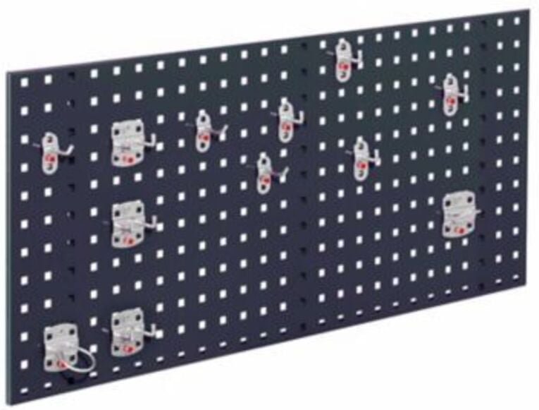 Kappes ®RasterPlan Einsteigerset 2 1x Lochplatte 1000x450mm 1x Werkzeughaltersortiment 12-teilig Anthrazitgrau RAL 7016