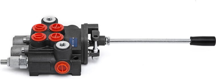 Mophorn 2-Spulen-Hydraulik-Joystick-Steuerventil, 11 GPM doppeltwirkender Zylinder, Richtungs-Hydrauliksteuerventil für ...