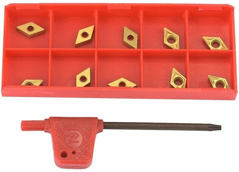 Hartmetall-Einsatzklinge - 10 Stück DCMT070204 US735 DCMT21.51 CNC-beschichtete Hartmetall-Einsatzklinge Drehwerkzeug mi...